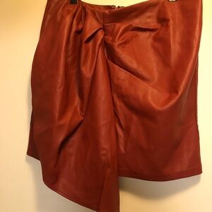 Faux leather skirt